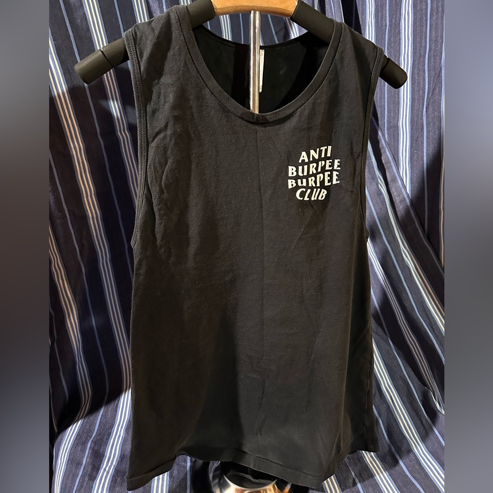 “Anti Burpee Burpee Club” Black Tank Top